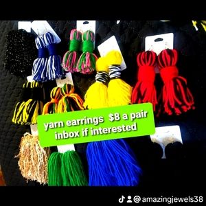 Yarn earrings